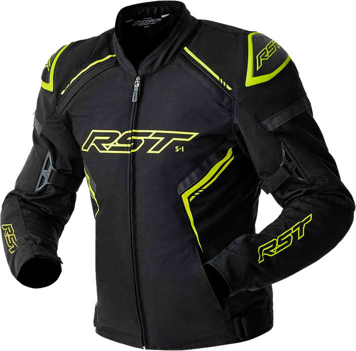 Rst 556-3614248 103614F.YEL-48 S1 D3O TEXTILE JACKET BLACK/GREY/FLO YEL 2X