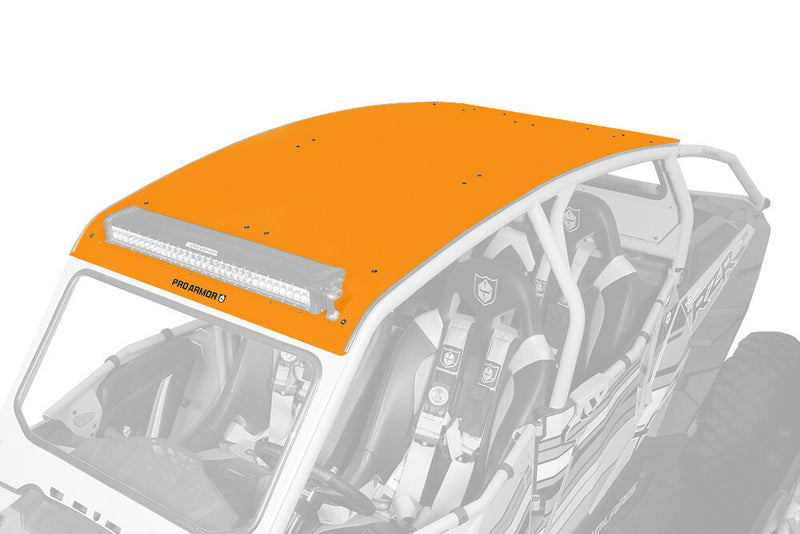 Pro Armor Asylum Roof With Light Bar Pocket Orange - P144R121OR-446 Polaris RZR 2014-2022