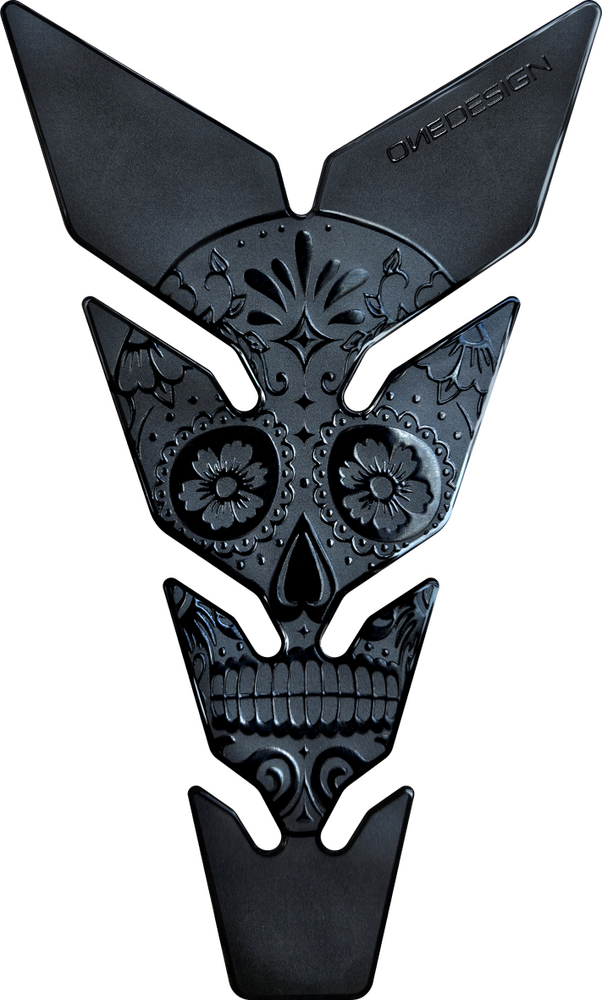 One Emblems 623-1167 XT4 ULTRA-THIN TANK PAD SKULL BLACK