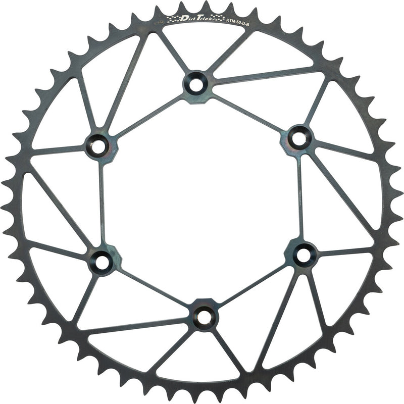 Dirt Tricks Rear Sprocket Chromoly 47T-520 Black KTM HUS GAS - KTM-47-D-B For KTM Dirt Bikes 1991-2026 | Husqvarna Dirt Bikes 2017-2026