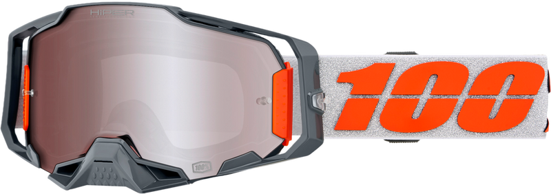 100% 610-5281 50003-00016 ARMEGA HIPER GOGGLE SILVER MIRROR SILVER LENS
