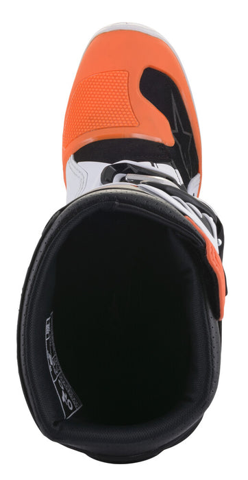 Alpinestars 482-261408 2015017-1241-8 TECH 7S BOOTS BLACK/WHITE/ ORANGE FLUO SZ 08