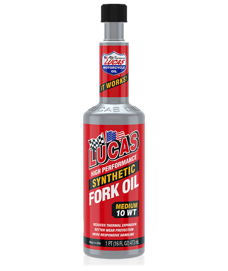 Lucas Synthetic Fork OIL 10WT 16OZ - 10772 For Ducati Motorcycles 2012-2018 | Triumph Motorcycles 2012-2018 | Suzuki Motorcycles 2012-2018
