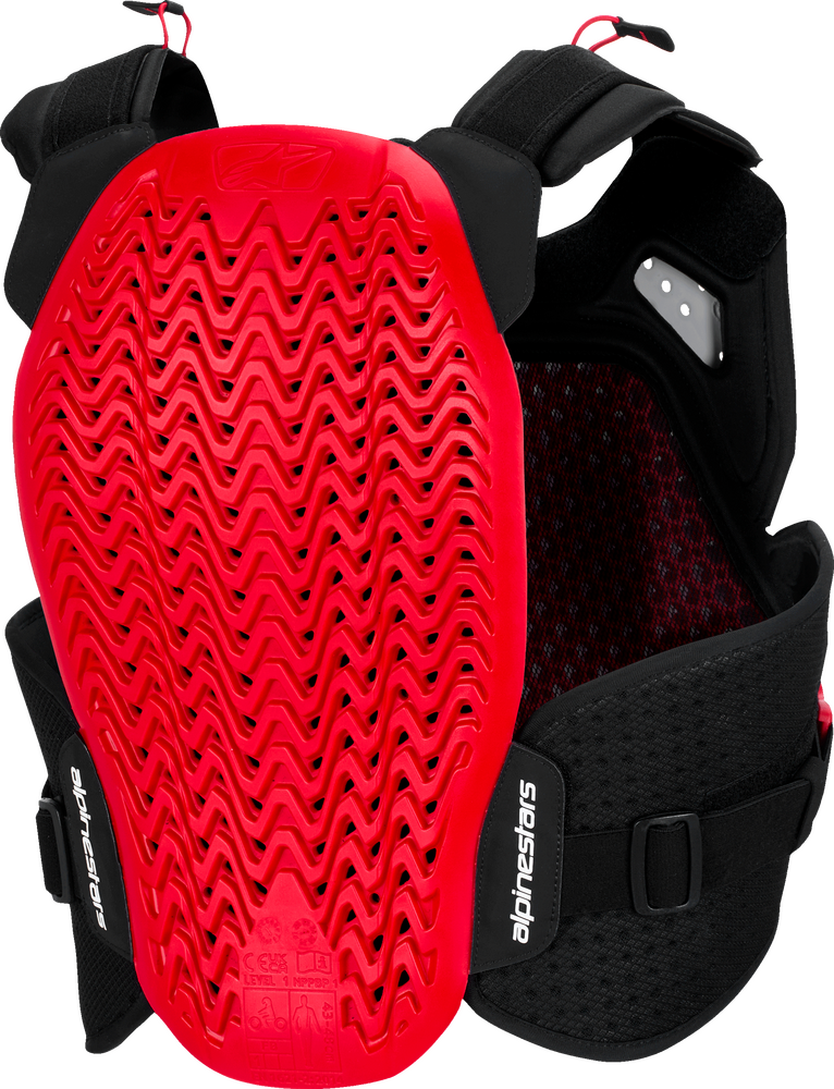 Alpinestars 482-00176X 6500526-132-XLX A-4 PLASMA CHEST PROTECTOR BLK/RED/WHT XL/2X
