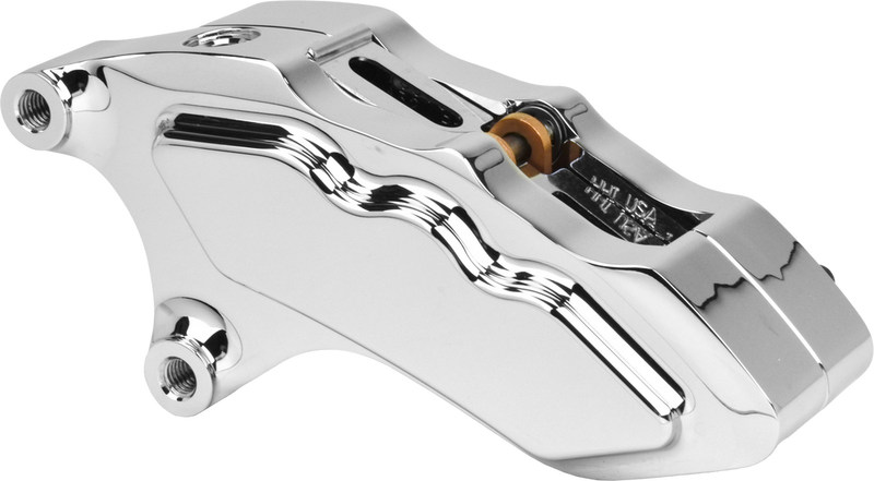 Hawg Halters Inc 6 Pist Diff Front Caliper L H Chrome W 11.8" Rotor - LHSCC6018 For Harley Motorcycles 2006-2023
