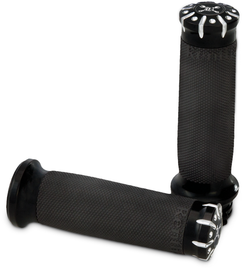 Burly Brand 750-05630 B16-1008BM HAWK BILLET HANDLE GRIP SET 82-17 DUAL CABLE SET