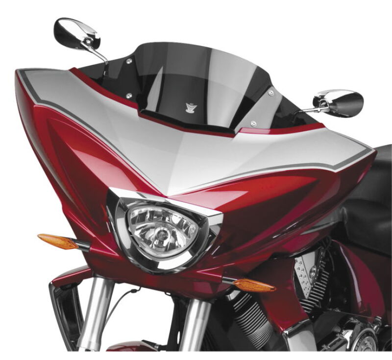 National Cycle N20702 10-17 Victory Cross Country/Tour/8-Ball/Magnum V Stream Low Windshield - Dark Tint - Photo - Primary