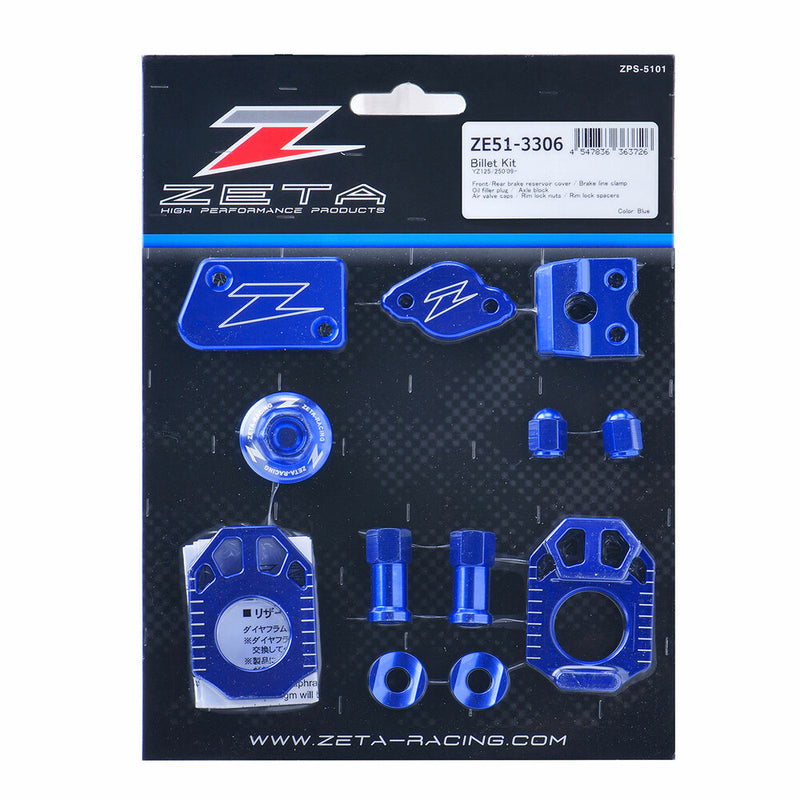 Zeta Billet Kit Yamaha Blue - ZE51-3306 Yamaha Dirt Bikes 2009-2023