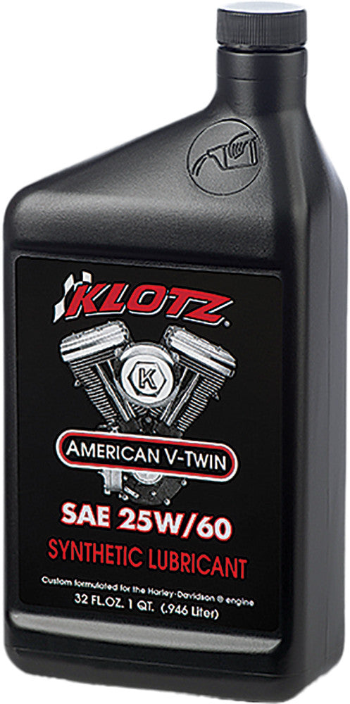 Klotz Oil Synthetic Lubricant 25W60 1QT - KH-2560 For Harley Motorcycles 1984-2006