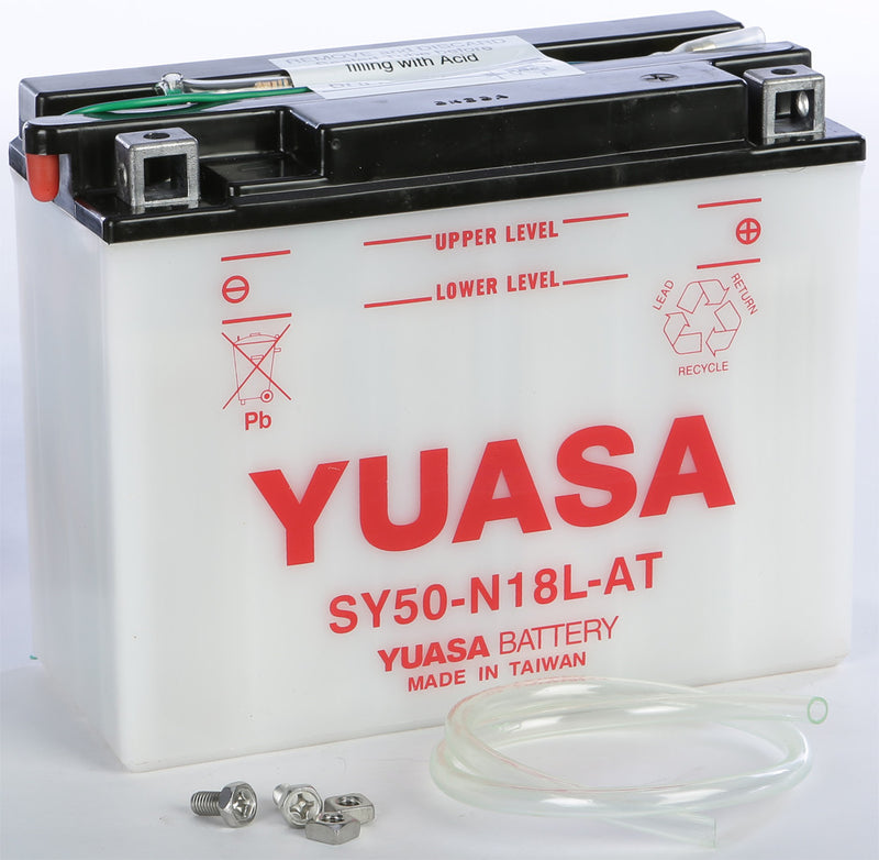 Yuasa Battery SY50-N18L-AT Conventional - YUAM22S8T For Yamaha Motorcycles 1982-1998 | Suzuki 1400 Cavalcade / Cavalcade 1986-1988