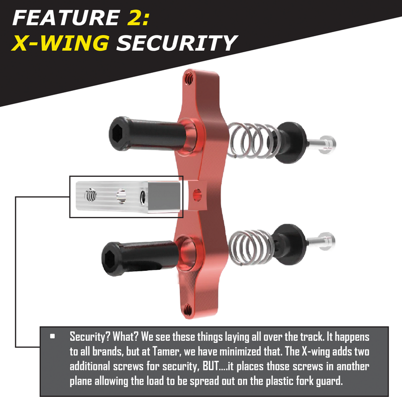 Tamer 188-8002R HH-DBU-02R TAMER DOUBLE BUTTON X-WING RED