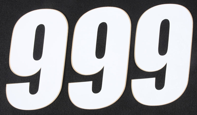 D'cor Visuals D-Cor Number 9 White 6" 3/PK - 45-16-9