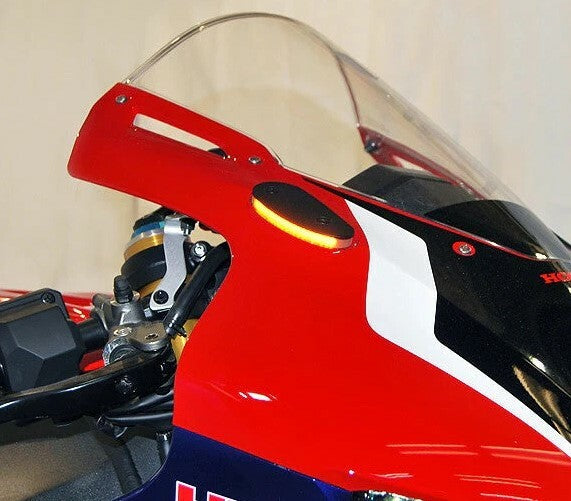 New Rage Cycles Mirror Block OFF Turn Signals - CBRRR-FB Honda CBR1000RR Fireblade 2021-2023