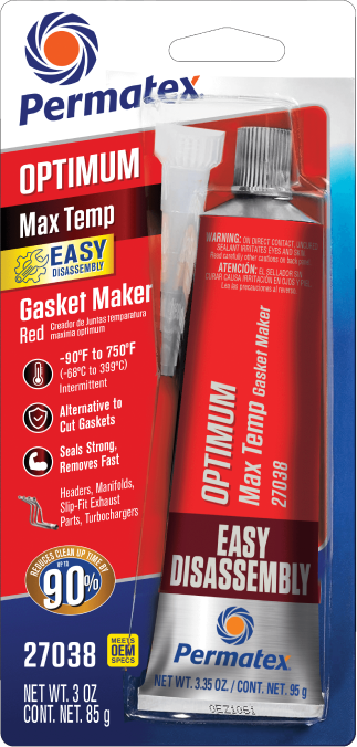 Permatex 59-9222 27038 OPTIMUM RED RTV SILICONE 3 OZ 12/CASE