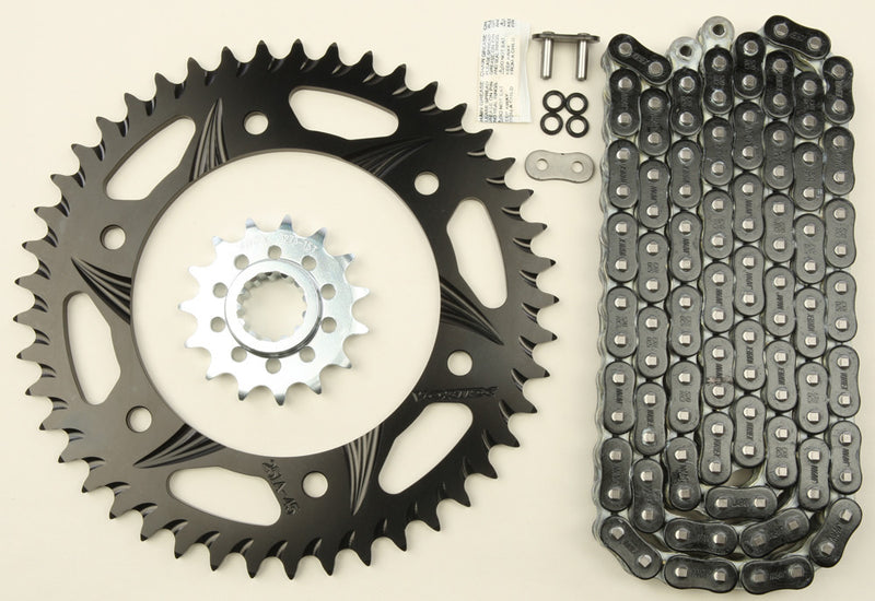 Vortex Sprocket Chain Kit Steel Steel 16/47T SIL RX3 520-116L Black - CK6310 Suzuki 750 2006-2010