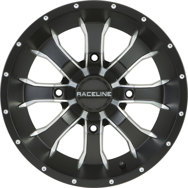 Raceline Wheels Mamba Wheel 14X7 4/110 5+2 (+10MM) Black Machined - A7747011-52 For Kymco ATV/UTV Models 2008-2016 | Suzuki ATVs 2002-2022
