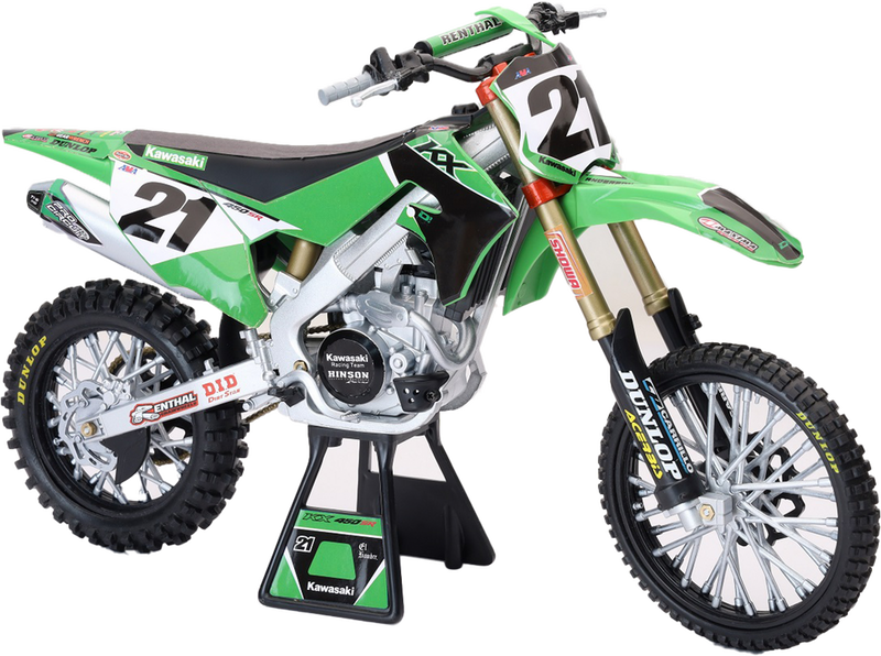New Ray Toys 959-0172 49733 1:6 SCALE KAWASAKI FACTORY TEAM KX450F JASON ANDERSON #21