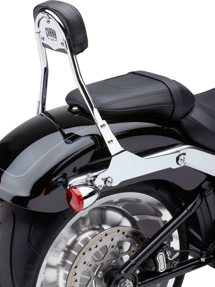 Cobra Detachable Backrest Round Chrome Flfb S Fxbr S - 602-2007 For Harley Softail 2018-2023