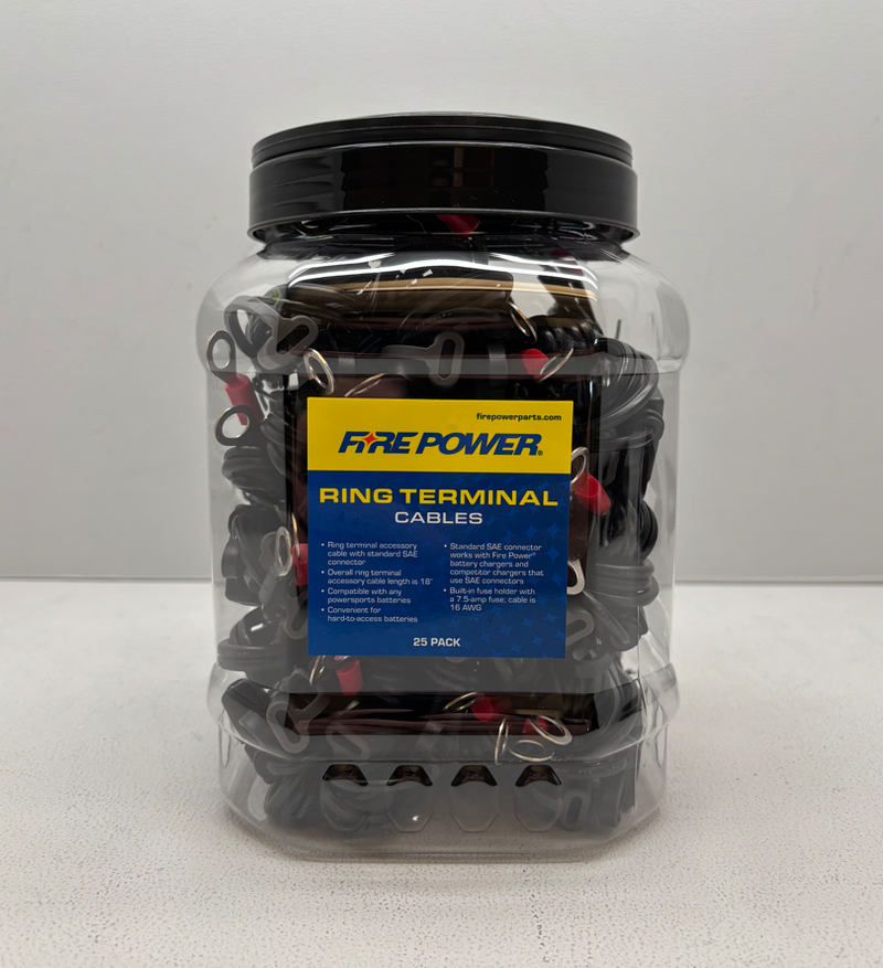 Fire Power 490-2905 040-0001-25-02 25/PK RING JAR DISPLAY RING TERMINAL CABLES