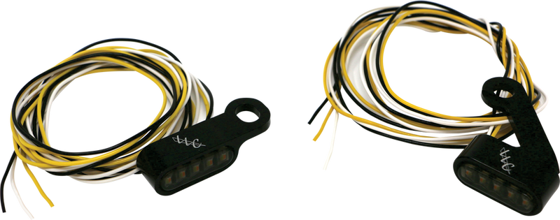 Letric Lighting Co Switchback LED Turn Signal Black White RUN Amber Turn - LLC-MMM-B