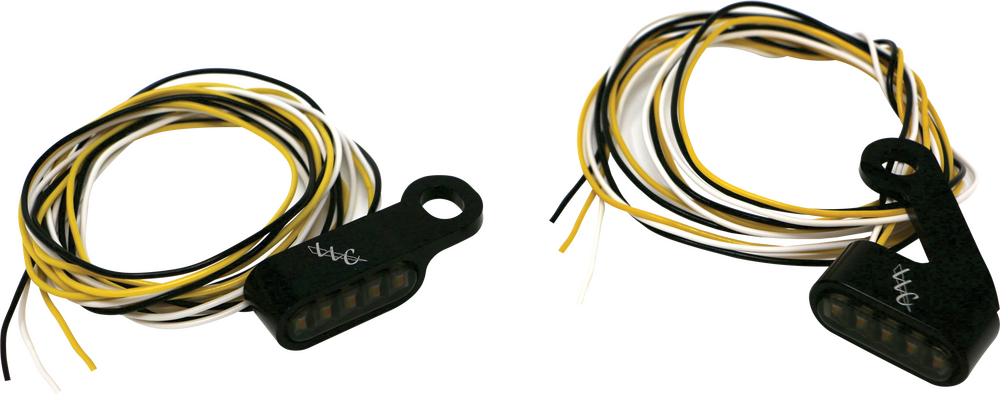 Letric Lighting Co 850-09731 LLC-MMM-B SWITCHBACK LED TURN SIGNAL BLACK WHITE RUN/AMBER TURN