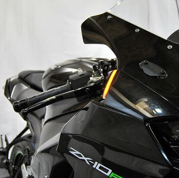 New Rage Cycles Front LED Turn Signals - ZX10-FS-20 Kawasaki Ninja 2020-2023