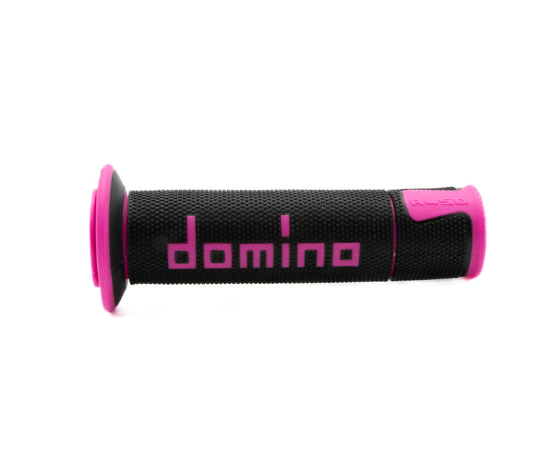 Domino Racing 58-2310 A45041C4340B7-0 A450 ROAD RACING GRIPS BLACK/FUCHSIA PAIR