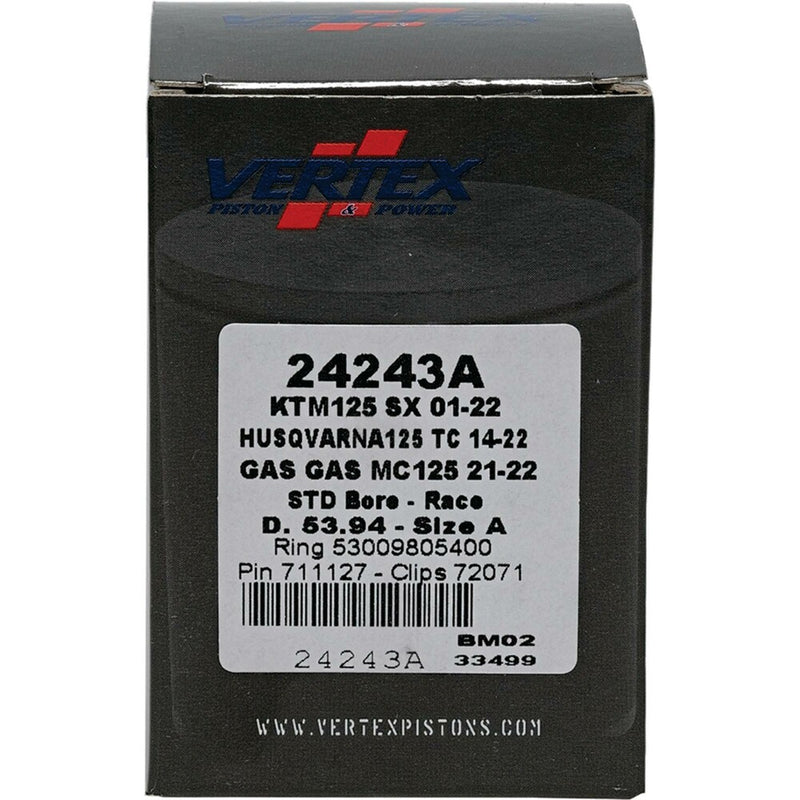 Vertex Piston Kit Cast Race 53.94/Standard - 24243A For KTM SX 125 / XC 125 2001-2024 | Husqvarna TC 125 2014-2024