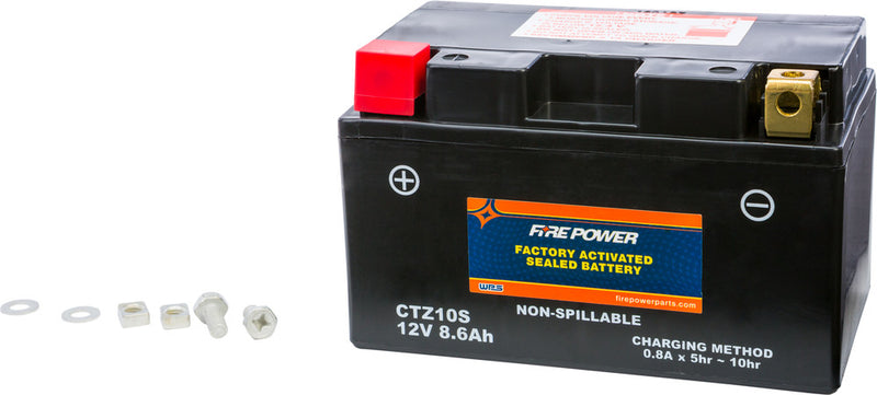 Fire Power Battery Sealed Factory Activated - CTZ10S For MV Agusta Motorcycles 2005-2016 | Yamaha Motorcycles 2004-2019 | Honda Motorcycles 2000-2019