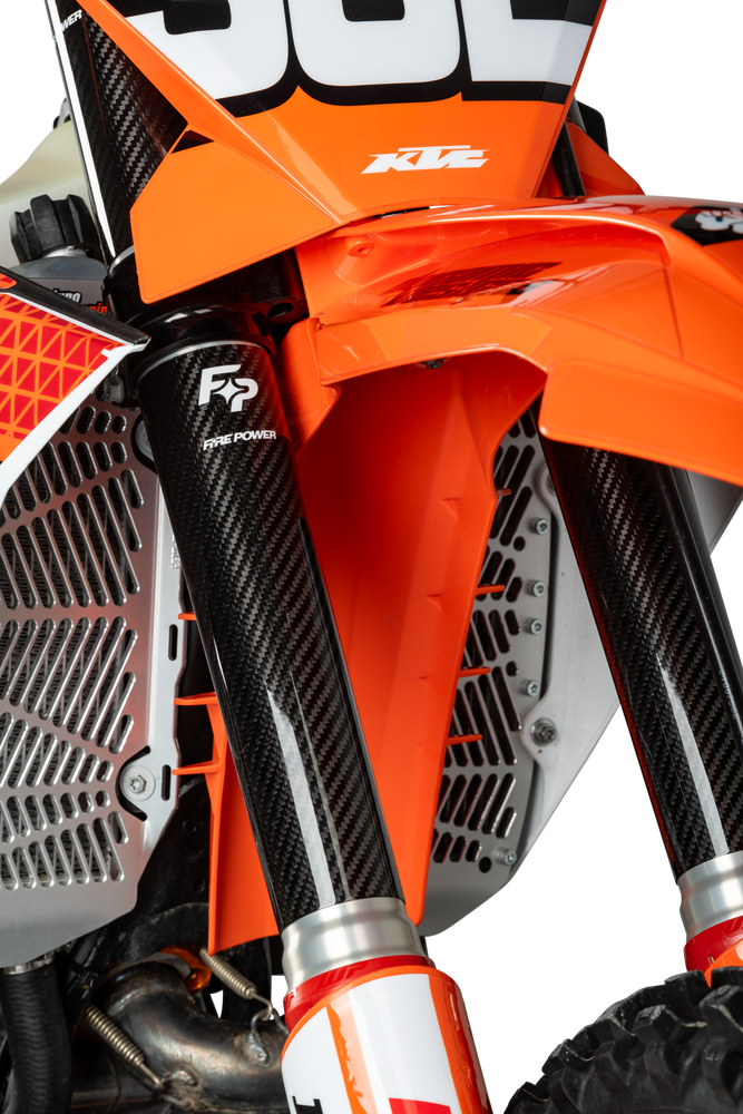 Fire Power Carbon Fiber Fork Shield Lower 52 MM X 260 MM - 567-1910 For Beta Dirt Bikes 2010-2023 | Sherco Dirt Bikes 2017-2022