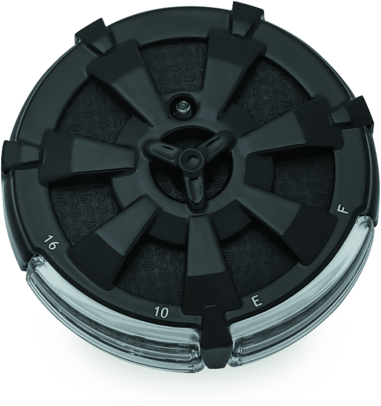 Kuryakyn 7383 Alley Cat Fuel & Battery Gauge Gloss Black - Photo - Primary
