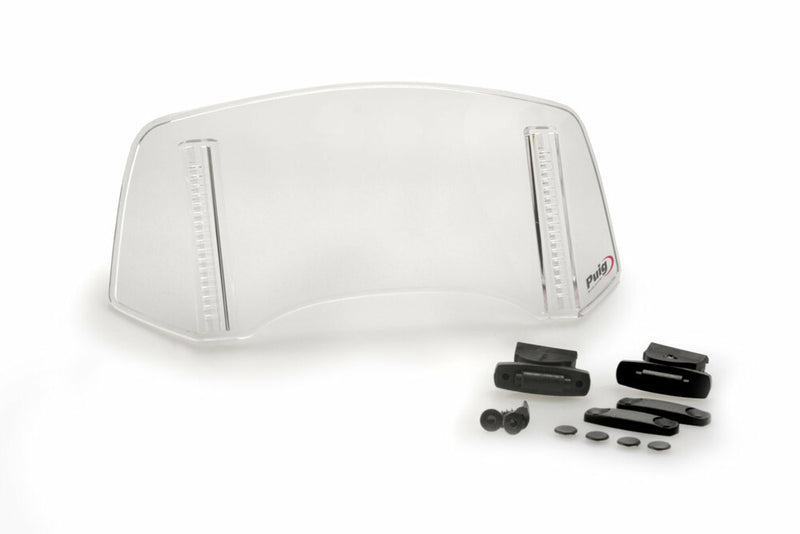 Puig Hi-tech Parts 561-20764 20764W MULTI-ADJUSTABLE VISOR 2.0 CLIP-ON CLEAR 300X130MM
