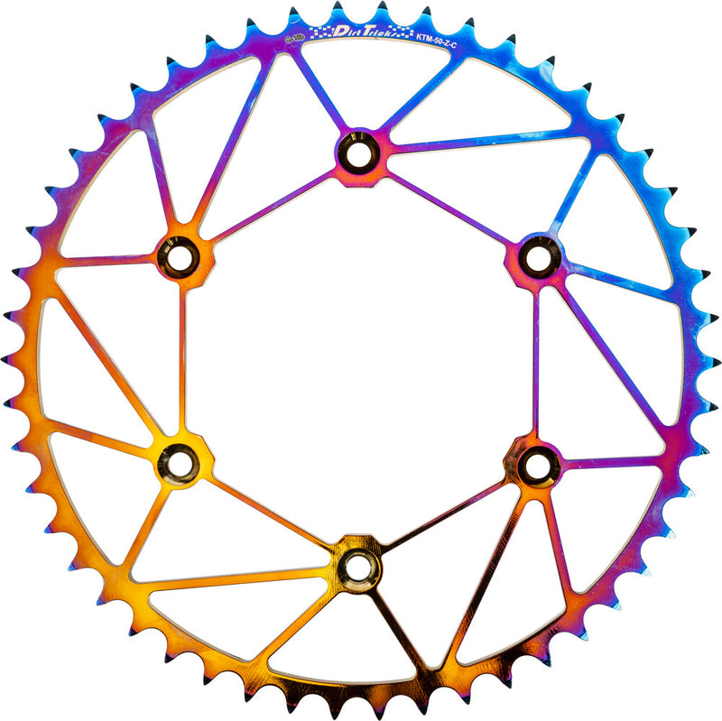 Dirt Tricks Rear Sprocket Chromoly Steel ZIR 50T-520 Chromatic - KTM-50-Z-C For KTM Dirt Bikes 1991-2026 | Husqvarna Dirt Bikes 2017-2026