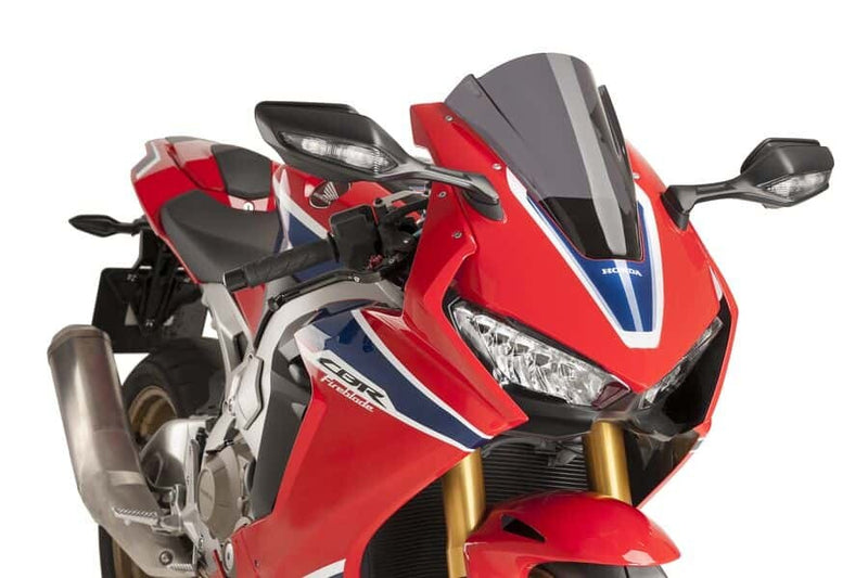 Puig Hi-Tech Parts Windscreen Racing Dark Smoke - 9407F Honda CBR1000RR 2017-2019
