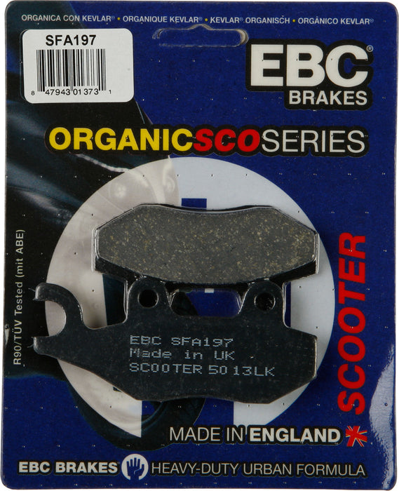Ebc 153-197 SFA197 BRAKE PADS SFA197 ORGANIC