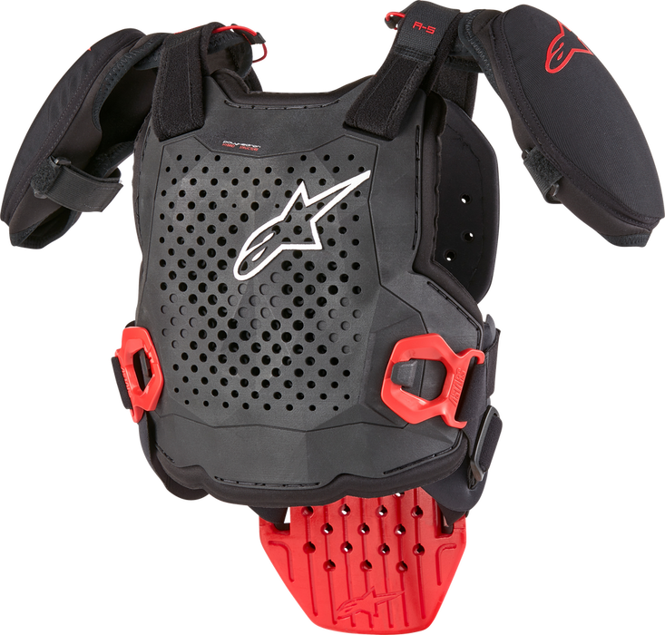 Alpinestars 482-6452S 6740224-123-S/M A-5 S YOUTH CHEST PROTECTOR BLACK/WHITE/RED SM/MD
