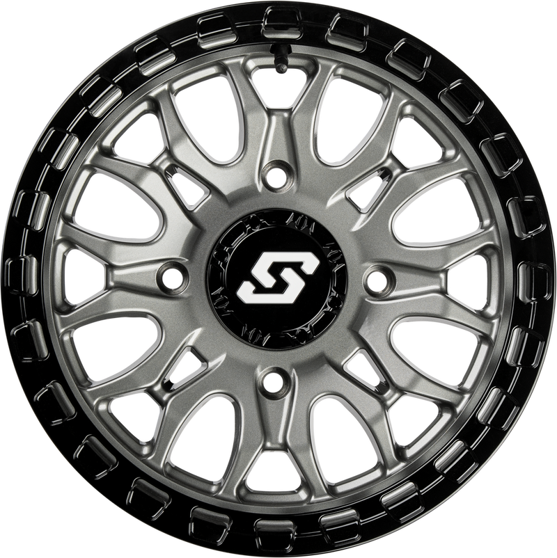 Sedona 570-9153 A-S28G-47056+10 IGNITION WHEEL 14X7 4/156 +10MM GUNMETAL/BLK