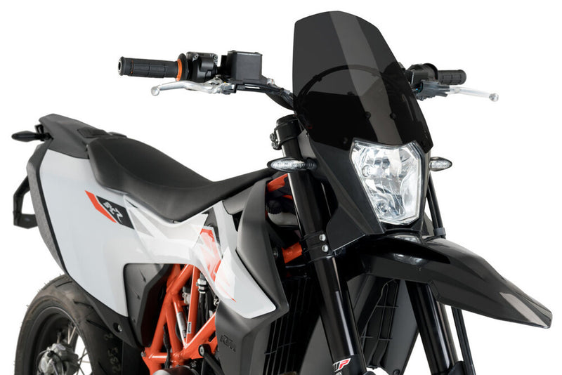 Puig Hi-Tech Parts Windscreen Naked NEW GEN Sport Dark Smoke - 3586F KTM 690 2019-2023