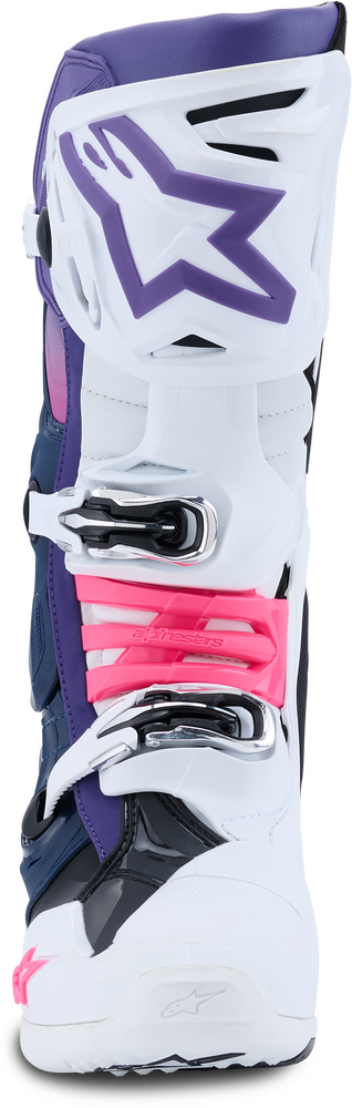 Alpinestars 482-0015912 2010020-2780-12 TECH 10 WHT/VIOLET/NVY BL/PNK FL 12