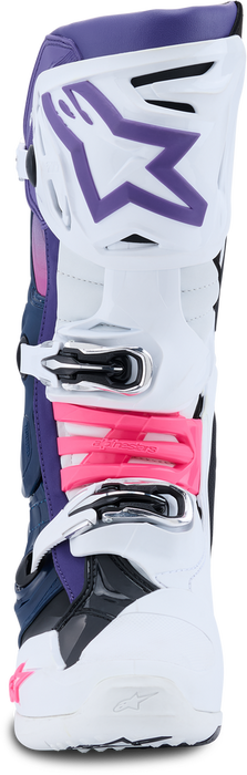Alpinestars 482-0015912 2010020-2780-12 TECH 10 WHT/VIOLET/NVY BL/PNK FL 12