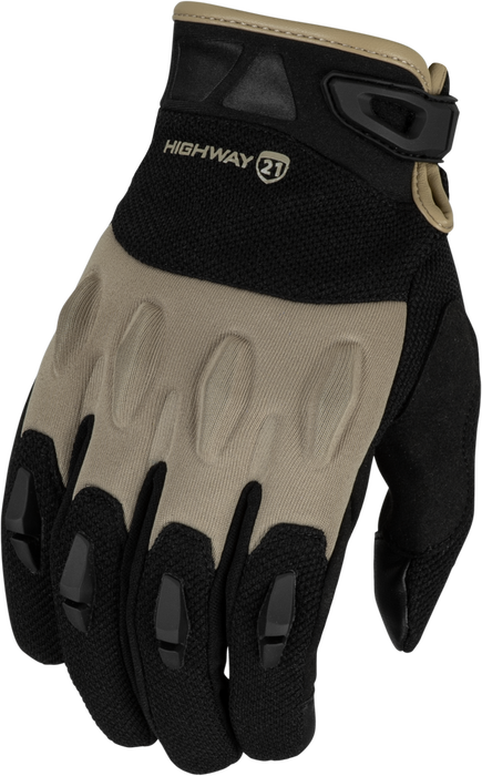 Highway 21 489-0054M 489-0054M FURY GLOVES BLACK/SAND MD