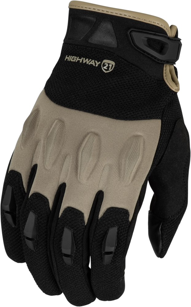 Highway 21 489-0054S 489-0054S FURY GLOVES BLACK/SAND SM