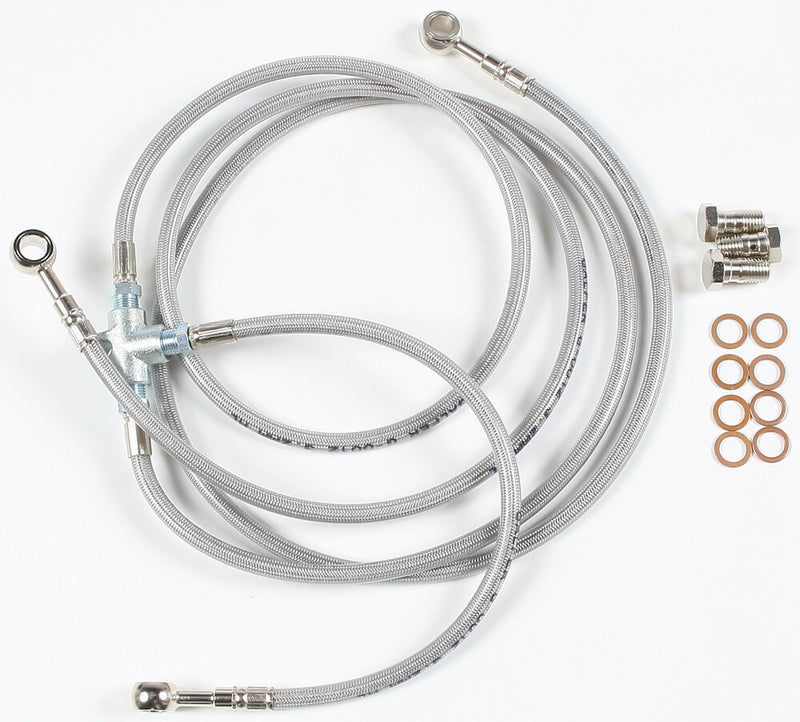 Gbrakes 3 Line Front Brake Line Kit - FK003D725-3+2 Yamaha YFZ450R 2009-2012
