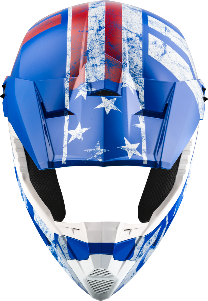 Gmax 72-6642YM D3466041 YOUTH MX-46Y PATRIOT OFF-ROAD HELMET RED/WHITE/BLUE YM