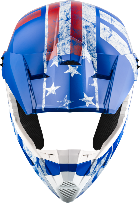 Gmax 72-6642YM D3466041 YOUTH MX-46Y PATRIOT OFF-ROAD HELMET RED/WHITE/BLUE YM