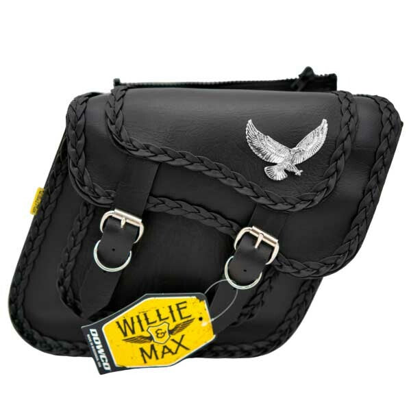 Willie & Max 63-00221 58708-20 SADDLEBAG COMPACT SLANT BLACK MAGIC 12"X9.5"X2.5"