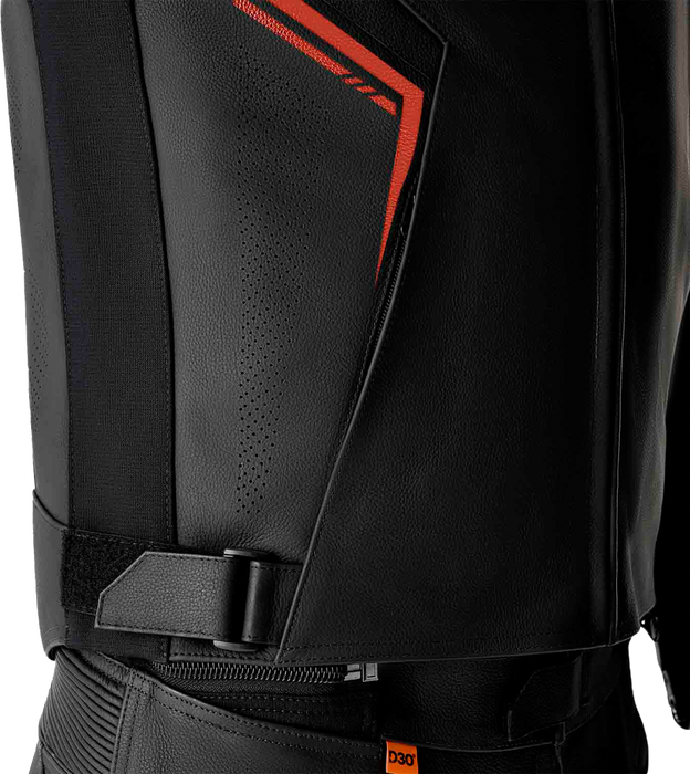 Rst 556-3605442 103605RED-42 S1 D3O LEATHER JACKET BLK/GRY/RED MD