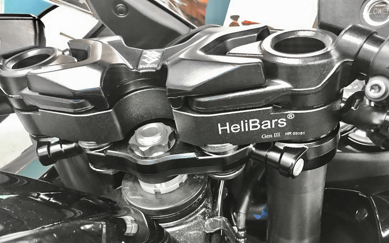Helibars Handlebar Risers Black - HR03161 Suzuki 1300R Hayabusa 2022