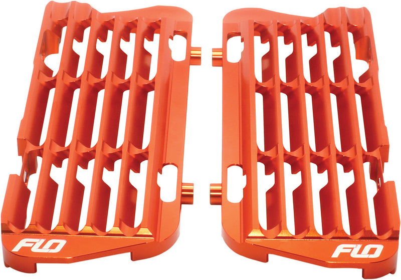 Flo Motorsports High Flow Radiator Braces Orange - FLO750ORG For KTM Dirt Bikes 2008-2016 | Husqvarna Dirt Bikes 2014-2015