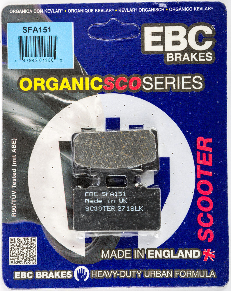 Ebc 153-151 SFA151 BRAKE PADS SFA151 ORGANIC